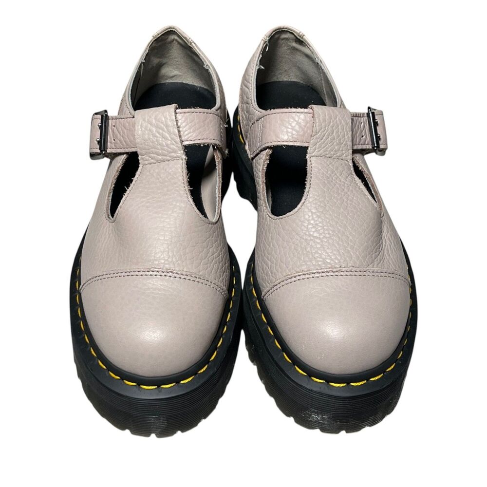 Dr. Martens Bethan Pisa Platform Mary Jane Shoes Parchment Beige Womens 9 EU 41 - Picture 2 of 11